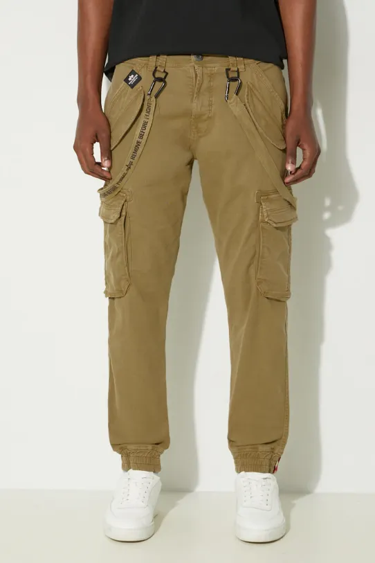 Hlače Alpha Industries Utility Pant s elastinom zelena 128202