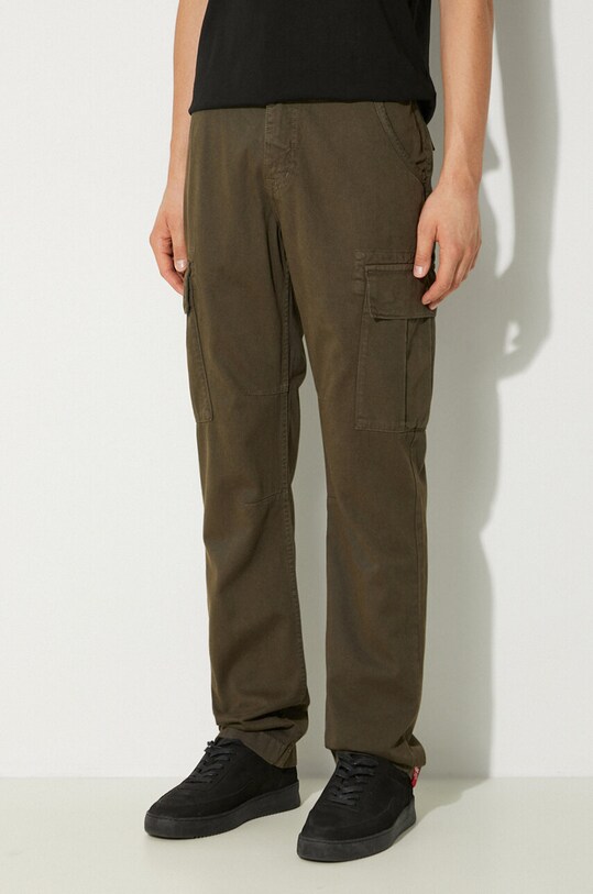 Odzież Alpha Industries spodnie bawełniane Agent Pant 158205 zielony