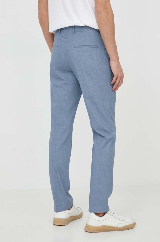 Odzież Calvin Klein spodnie z domieszką wełny K10K112579 niebieski