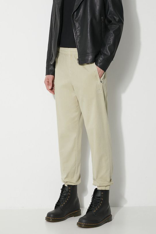 adidas Originals pantaloni de bumbac uni verde IS1722