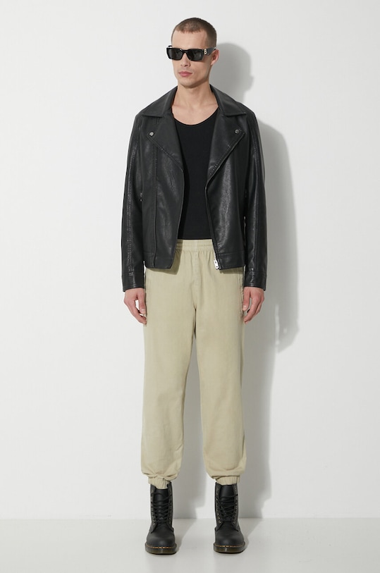 adidas Originals pantaloni de bumbac IS1722 verde SS24