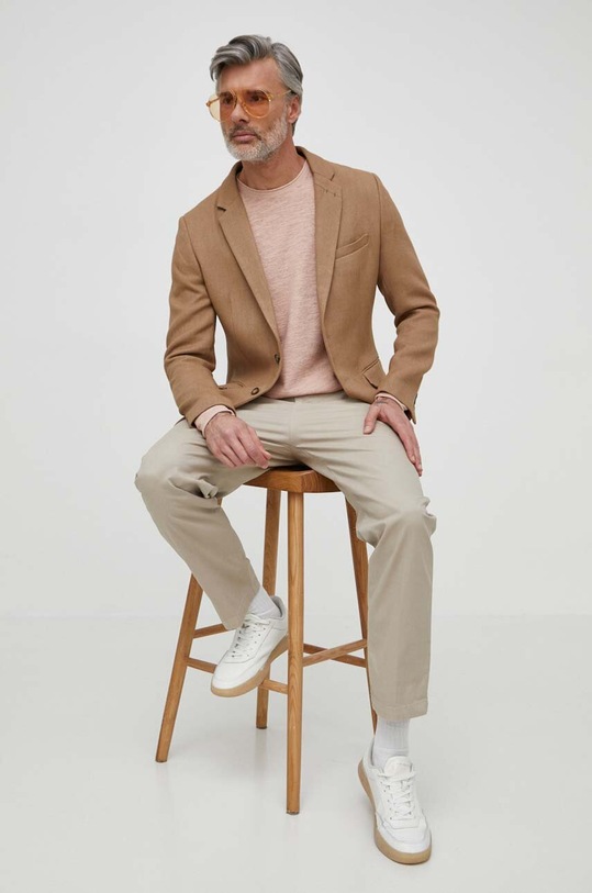 Nohavice Liu Jo M124P303DENVERTRIC béžová SS24