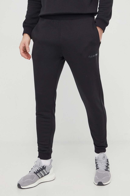 Tréninkové kalhoty Calvin Klein Performance pletenina černá 00GMS4P634