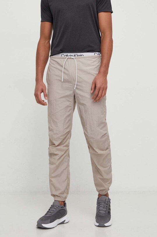 Calvin Klein Performance spodnie treningowe tkanina szary 00GMS4P637