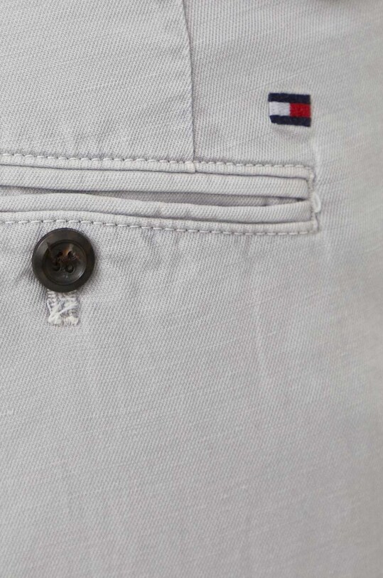 Tommy Hilfiger pantaloni in lino misto grigio MW0MW33914