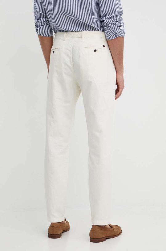 Odzież Tommy Hilfiger spodnie z domieszką lnu MW0MW33914 beżowy