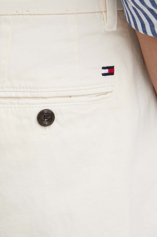 Tommy Hilfiger spodnie z domieszką lnu beżowy MW0MW33914
