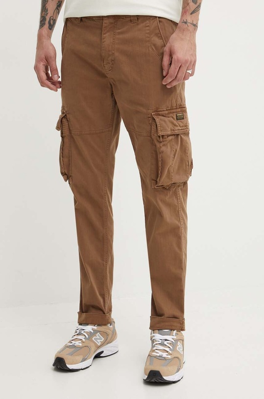 Superdry pantaloni potrivit maro M7011132A.HX5