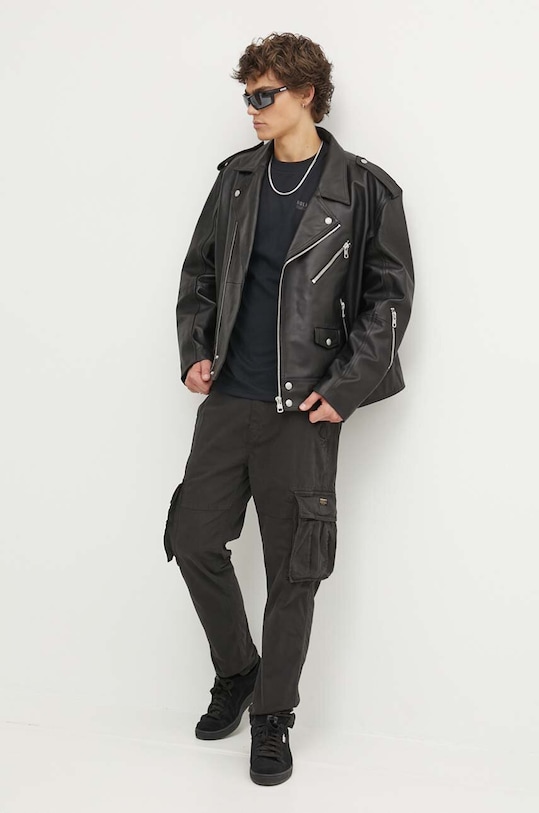 Superdry spodnie M7011132A.AFB czarny SS24