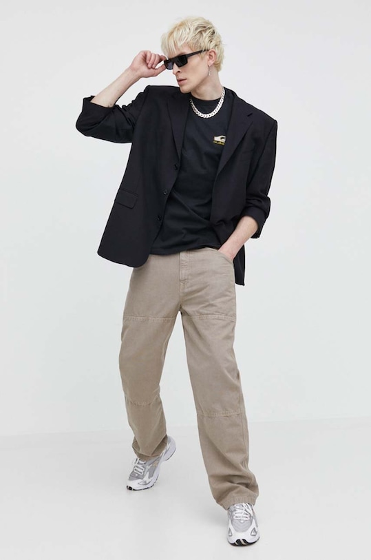 Superdry spodnie bawełniane M7011310A.2IB beżowy SS24