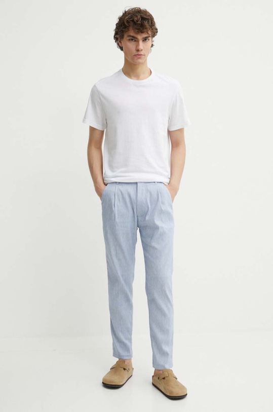 Drykorn spodnie lniane CHASY 40393.126014 niebieski SS24