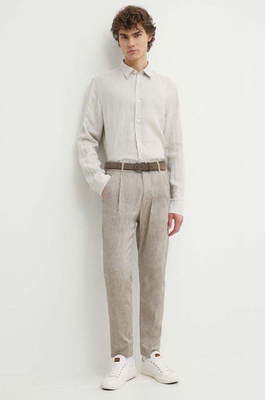 Drykorn pantaloni din in CHASY 40393.126014 bej SS24