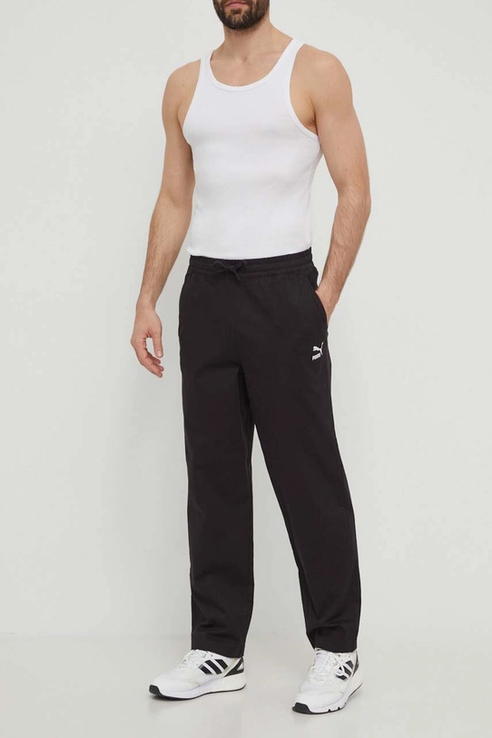 Puma pantaloni BETTER CLASSICS panza negru 624259