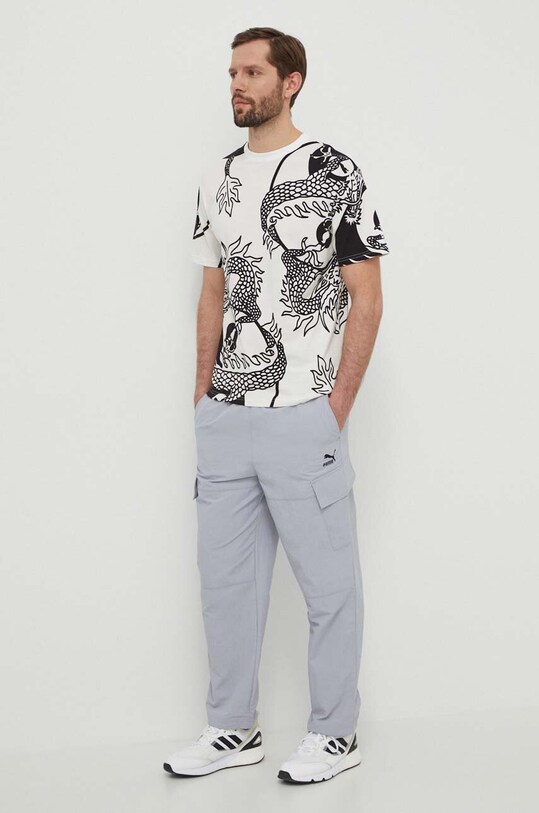 Puma pantaloni de trening 624260 gri SS24