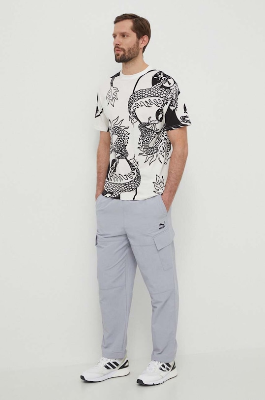 Puma spodnie dresowe 624260 szary SS24