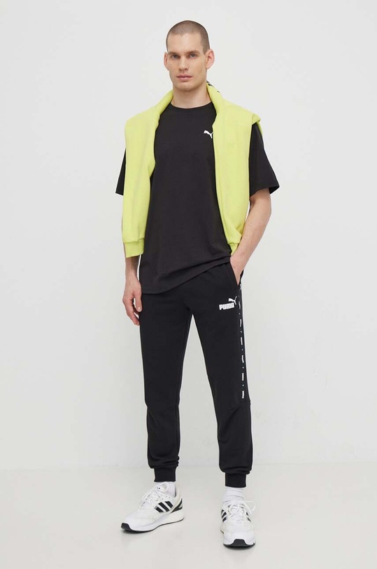 Puma pantaloni de trening print negru 847388