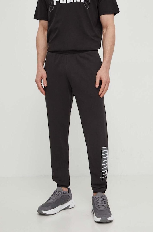 Спортен панталон Puma трикотаж черен 678980
