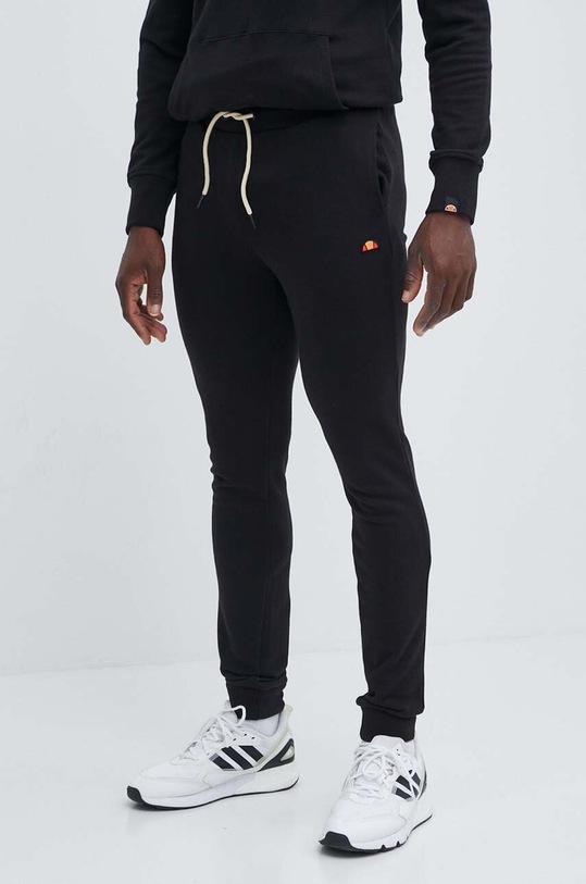 Ellesse pantaloni de trening din bumbac Mayor Jog Pant bumbac negru SHR16447