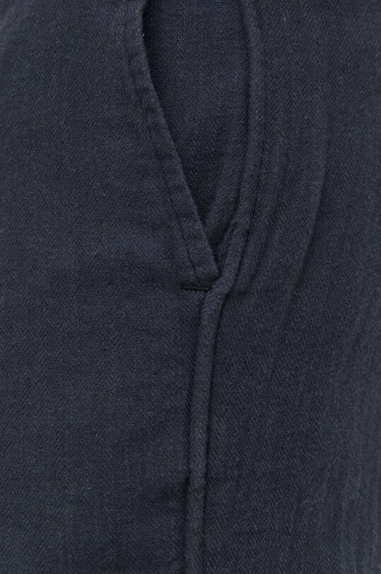 Abercrombie & Fitch spodnie z domieszką lnu czarny KI130.4018.902