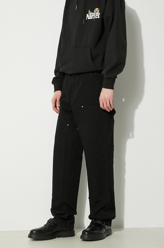 Carhartt WIP cotton trousers Double Knee Pant black I031501.8902