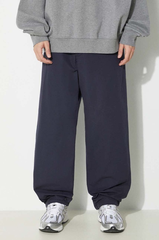 Carhartt WIP cotton trousers Calder Pant straight navy I033128.1CGD