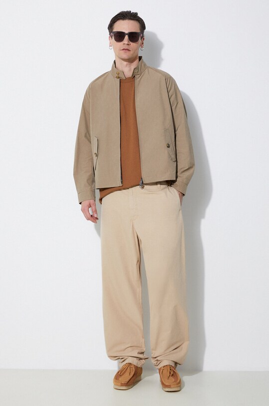 Carhartt WIP pantaloni de bumbac Calder Pant I033128.G1GD bej SS24