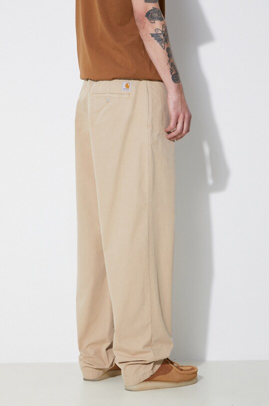 Îmbrăcăminte Carhartt WIP pantaloni de bumbac Calder Pant I033128.G1GD bej