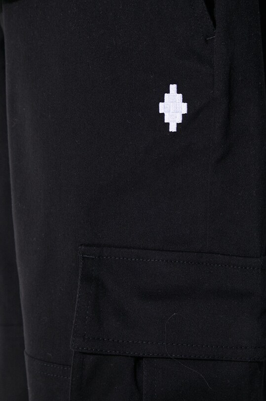 Штани Marcelo Burlon Cross Cotton Cargo CMCF014S24FAB0011001 чорний