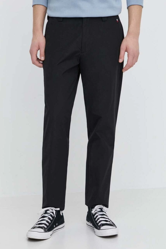 Tommy Jeans pantaloni drept negru DM0DM18938