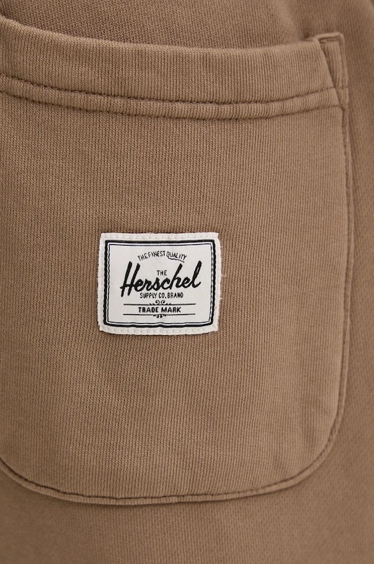 Хлопковые спортивные штаны Herschel коричневый 50333.02001