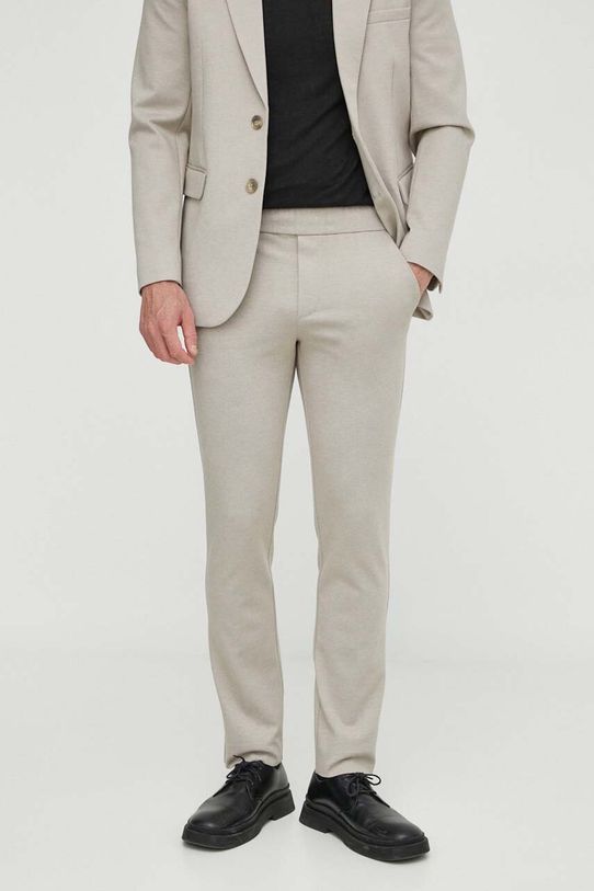 Bruuns Bazaar nadrág elasztánnal bézs BBM2337