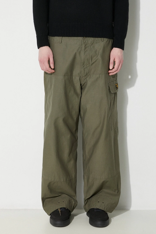 Human Made spodnie bawełniane Military Easy Pants zielony HM27PT002