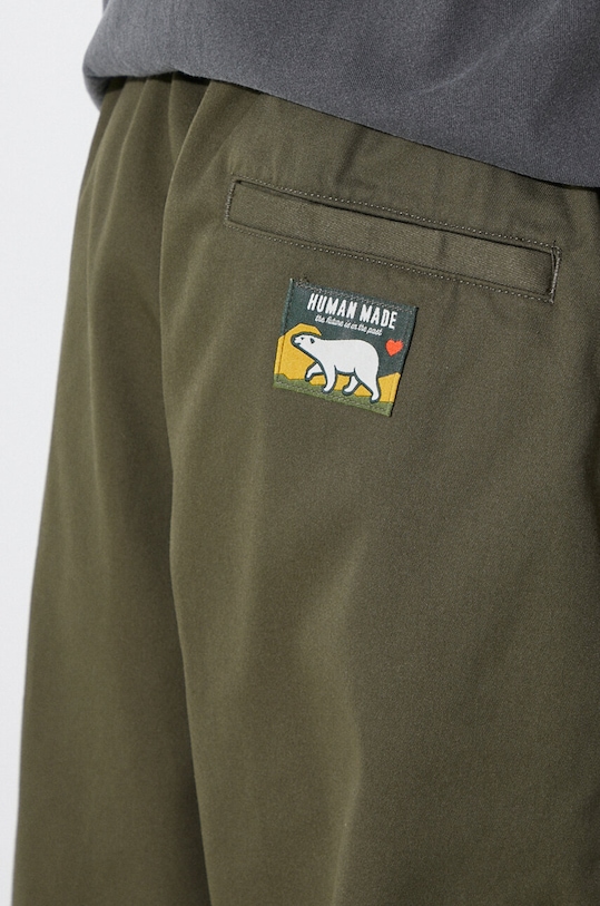 Human Made pantaloni Easy Pants verde HM27PT003
