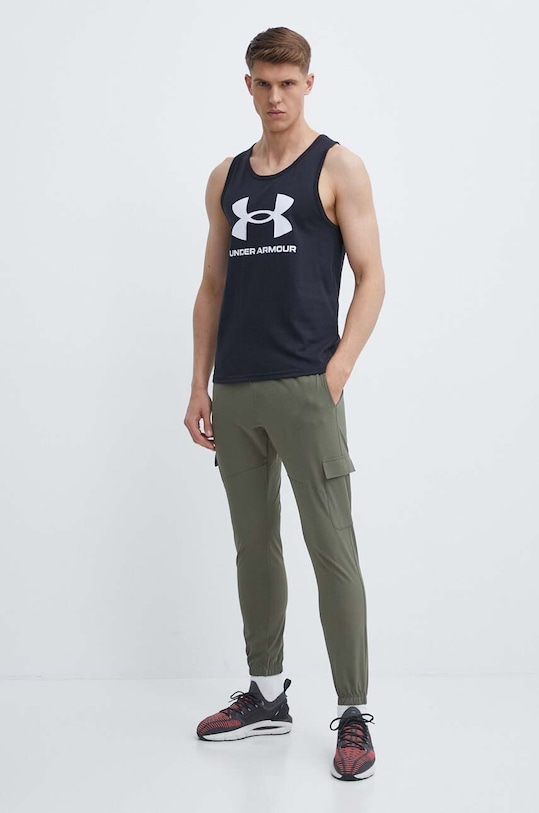 Under Armour spodnie treningowe 1380358 zielony SS24