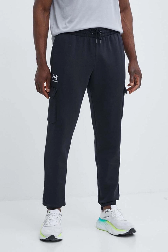 Under Armour pantaloni de trening Essential tricotaj negru 1380376