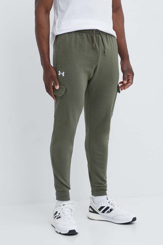 Under Armour spodnie dresowe dzianina zielony 1382134