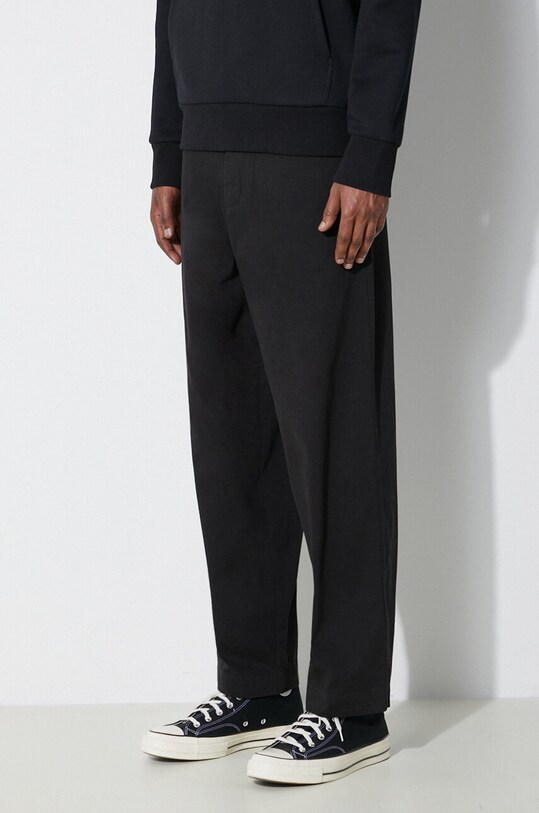 Fred Perry cotton trousers Straight Leg Twill black T6530.102