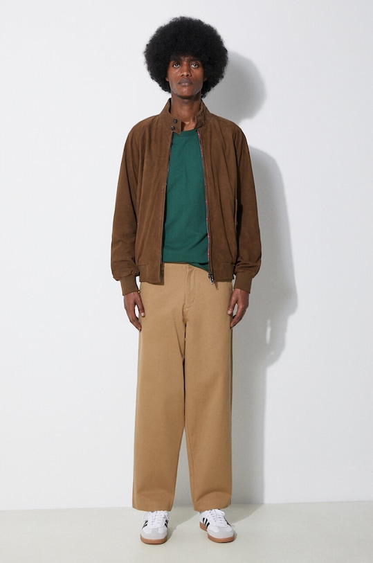 Fred Perry cotton trousers Straight Leg Twill Trouser T6530.363 beige SS24