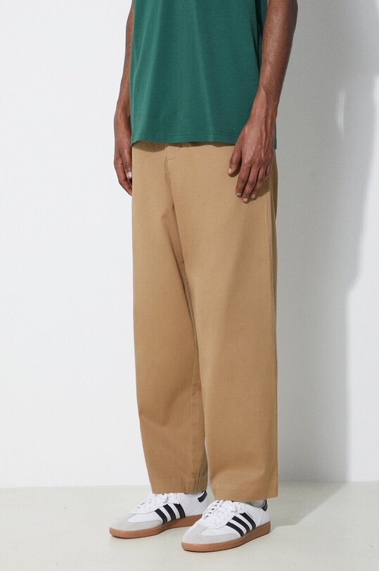 Pamučne hlače Fred Perry Straight Leg Twill Trouser bež T6530.363