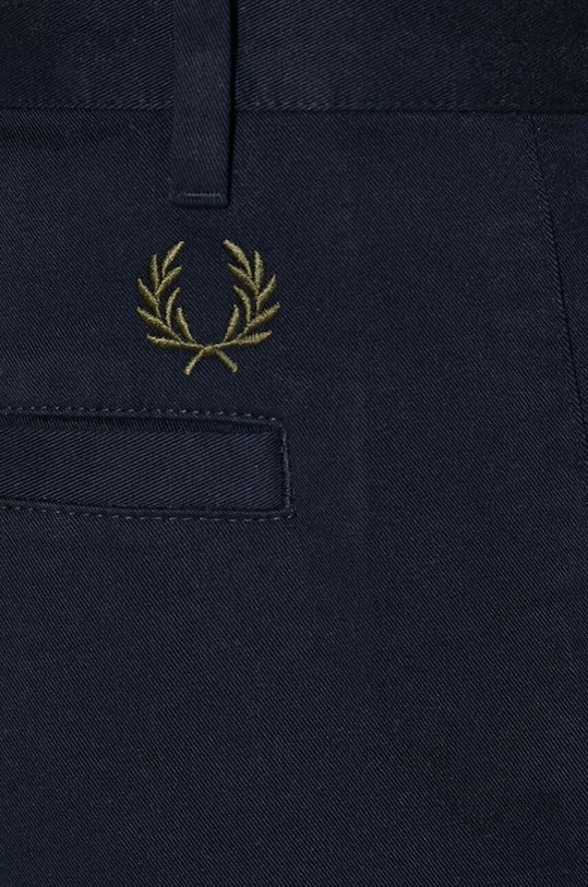 Βαμβακερό παντελόνι Fred Perry Straight Leg Twill Trouser T6530.608 σκούρο μπλε