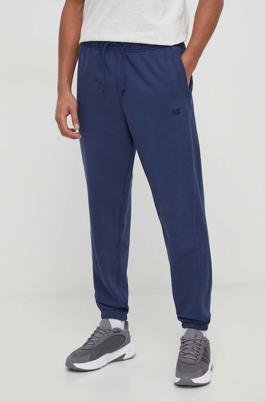 New Balance pantaloni de trening tricotaj bleumarin MP41508NNY