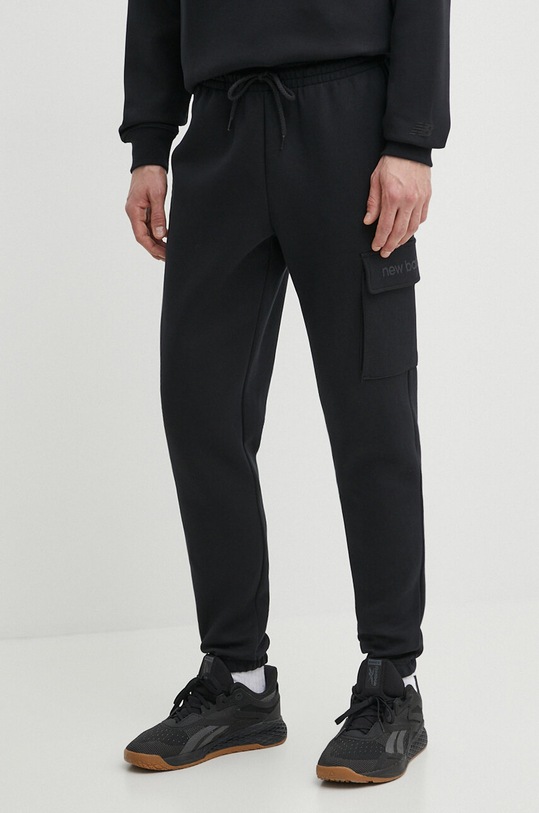 New Balance pantaloni de trening tricotaj negru MP41553BK