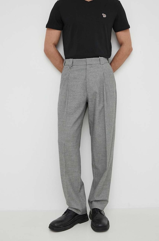 Won Hundred spodnie z domieszką wełny wzorzyste szary 2850.14228