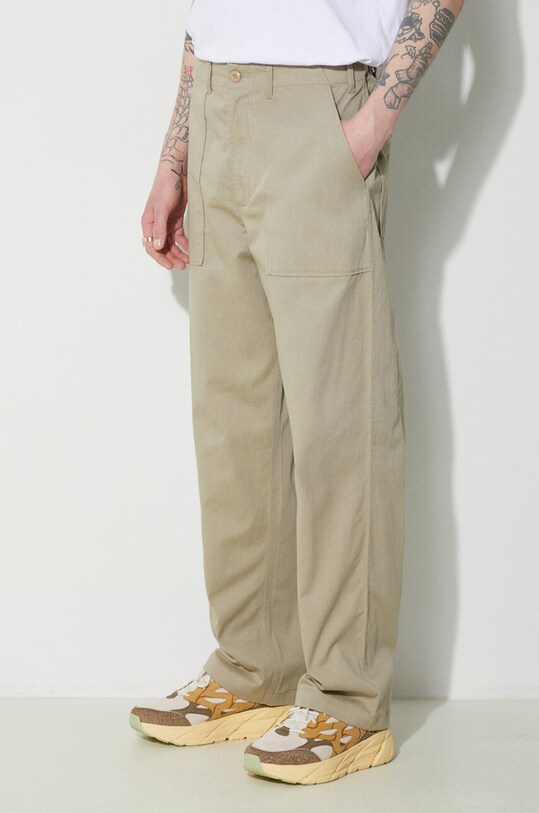 Universal Works spodnie bawełniane Fatigue Pant beżowy 132.STONE