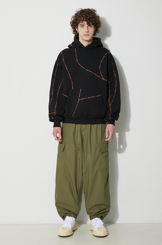 Universal Works pantaloni Loose Cargo Pant 30143.OLIVE verde SS24