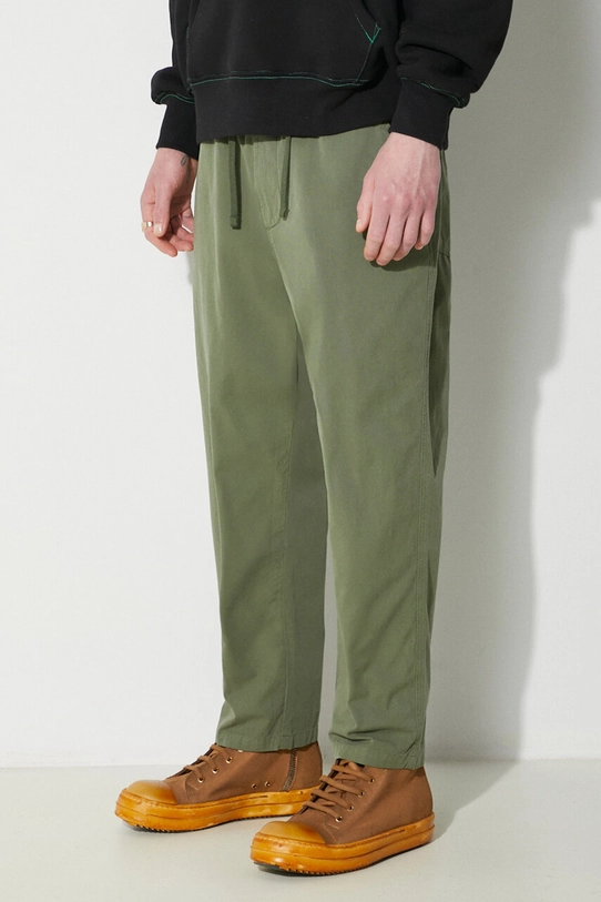 Universal Works pantaloni in cotone Hi Water Trouser verde 30520.BIRCH