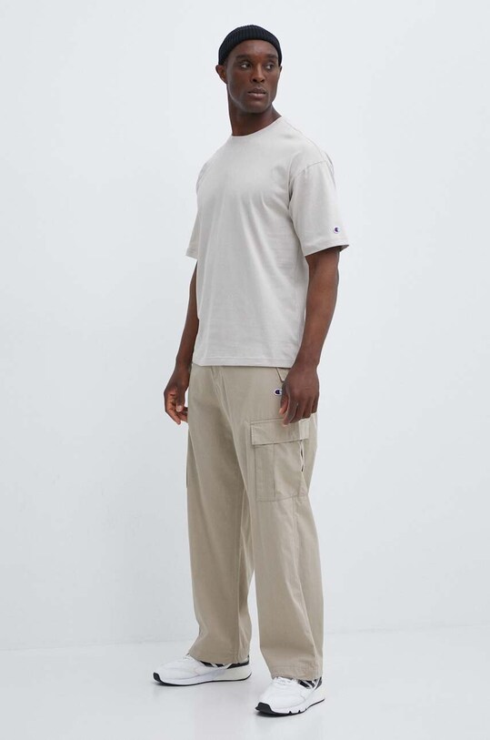 Champion pantaloni de bumbac 220015 bej SS24
