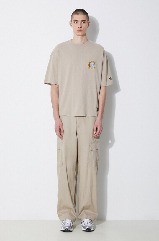Champion pantaloni in cotone 220015 beige SS24