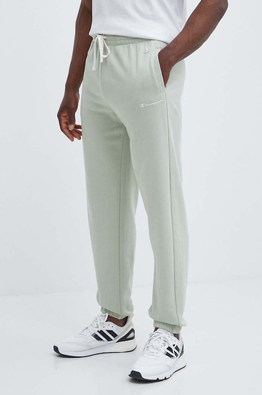 Champion pantaloni de trening tricotaj verde E20001