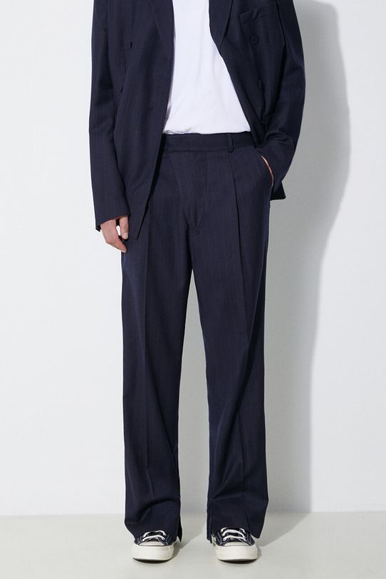 424 wool trousers Straight Leg Pants fabric navy FF4SMT10BP.TR351.560